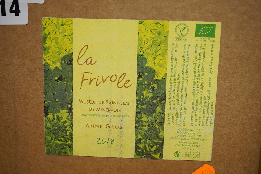 Muscat de Saint Jean de Minervois La Frivole Domaine Anne Gros et Jean Paul Tollot, 2018, twelve bottles, cased